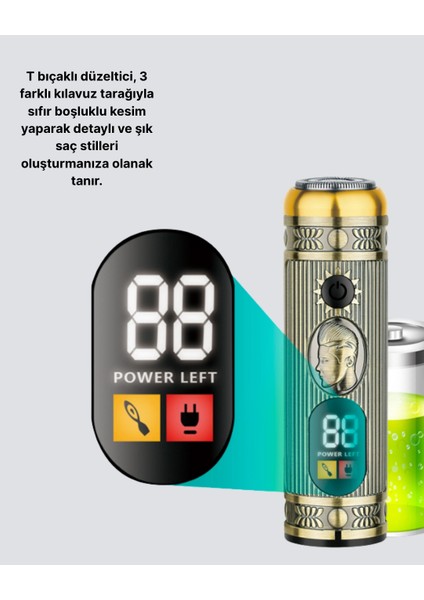 Bfs T Bıçaklı Şarjlı Saç Kesme ve Sakal Düzeltici – Burun Trimmerlı 2’si 1 Arada Set indirimleri