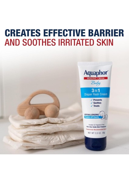 Baby Diaper Rash Cream 3in1 Diaper Rash Relief Bebek 3'ü 1 Arada Pişik Giderici Krem 3.5 Oz 99GR Usa modelleri