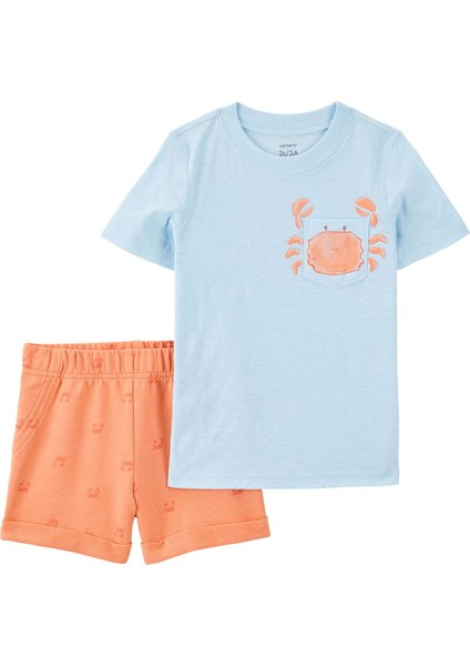 Erkek Bebek Şortlu Set