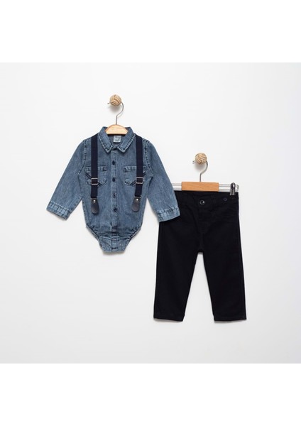 Jeans Gömlek Gabardin Pantolon Erkek Bebek Takımı M00774 indirimleri