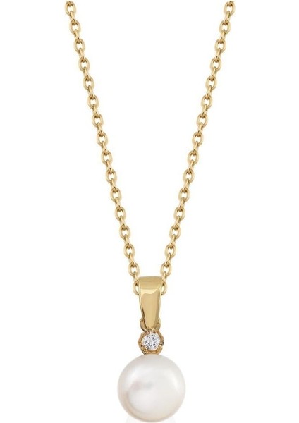 Pırlantalı Beyaz Doğal Inci Kolye fiyatları