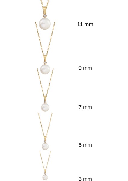 Pırlantalı Beyaz Doğal Inci Kolye modelleri