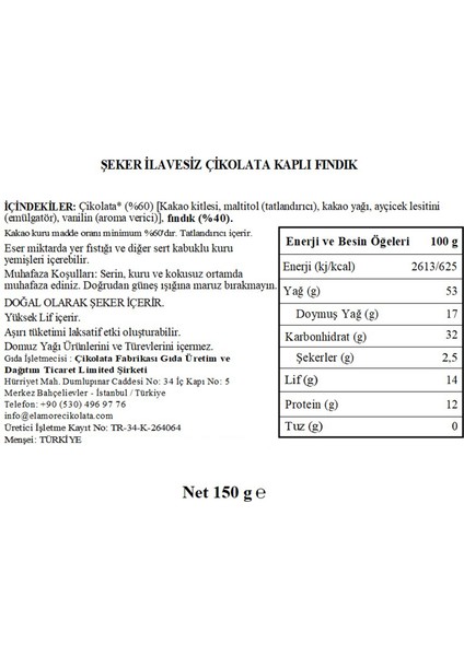 Şeker Ilavesiz, Glütensiz, Vegan Fındıklı Bitter Çikolata - Siyah Yuvarlak Metal Kutu, 150 gr indirimleri