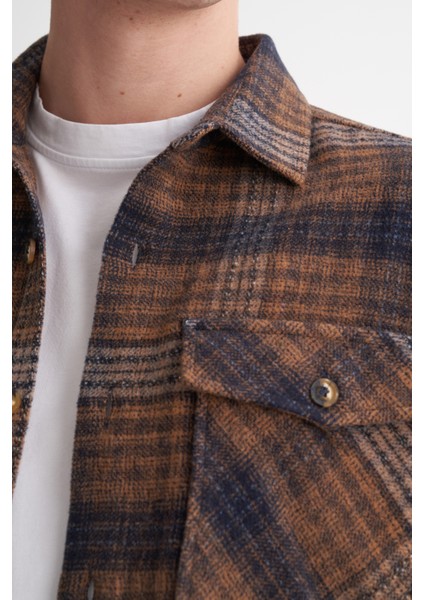Caz 23010 Çift Cepli Ekose Erkek Kalın Oduncu Gömlek fırsatları