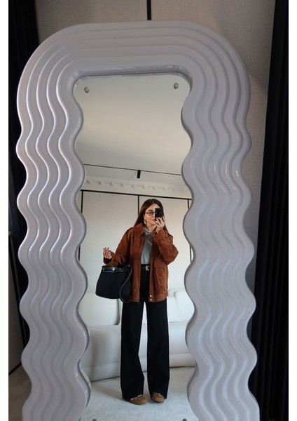 Paçası Kesik Deri Kemerli Jean