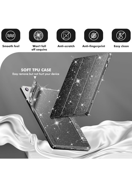 Galaxy Tab A11+ Plus 11 Inç 2025 Için Tablet Kılıfı, Samsung Galaxy Tab A11 Plus 11 Inç 2025 Için Parlak Şeffaf Arkalı Simli Kapak [otomatik Uyandırma/uyku] Kız Çocuk Tablet Kılıfı (Yurt Dışından) modelleri