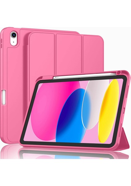 iPad A16 11. Nesil 11 Inç 2025, iPad 10. Nesil 10.9" 2022 Için S Pen Tutucu, Yumuşak Tpu Üç Katlı Stand Koruyucu Tablet Kılıfı, S Pen Şarj Desteği, Otomatik Uyandırma/uyku Modu (Yurt Dışından)