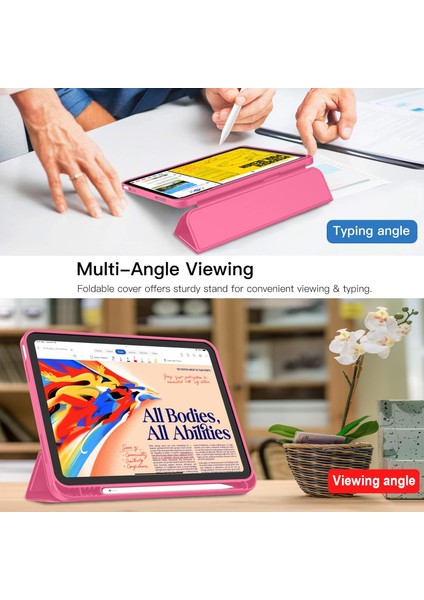 iPad A16 11. Nesil 11 Inç 2025, iPad 10. Nesil 10.9" 2022 Için S Pen Tutucu, Yumuşak Tpu Üç Katlı Stand Koruyucu Tablet Kılıfı, S Pen Şarj Desteği, Otomatik Uyandırma/uyku Modu (Yurt Dışından) modelleri