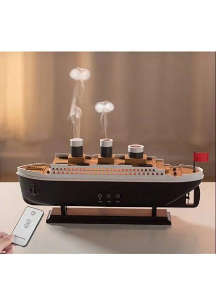 Buhar Makinesi Aromaterapi Difüzörü Titanic Buharlı Gemi Nemlendirici Hava Nemlendirici