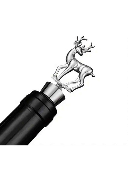 Atay Gatage Zarif Gümüş Gri Kaplama Geyik Şeklinde Şarap ve Şampanya Tıpası