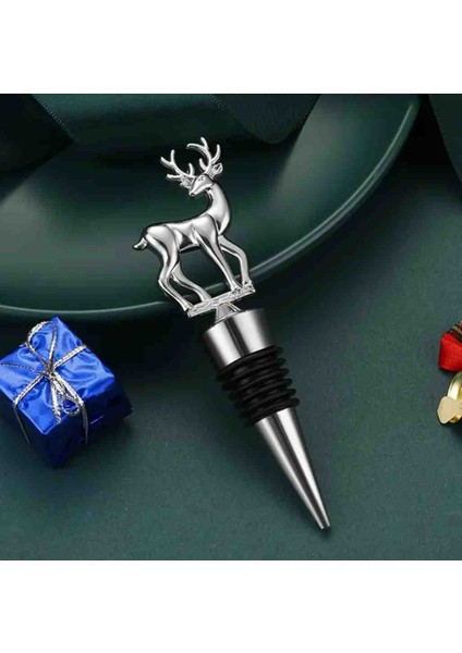 Atay Gatage Zarif Gümüş Gri Kaplama Geyik Şeklinde Şarap ve Şampanya Tıpası fiyatları