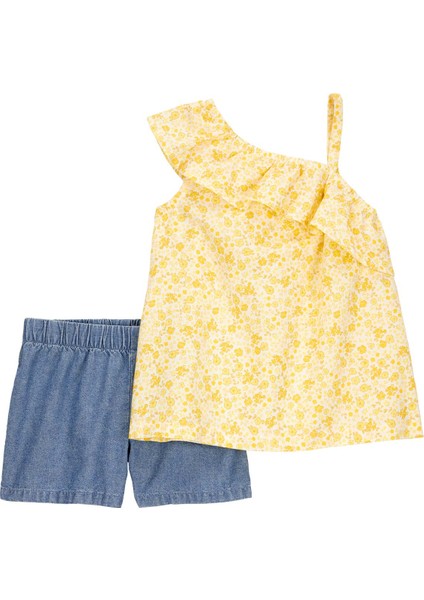 Küçük Kız Çocuk Şortlu Set