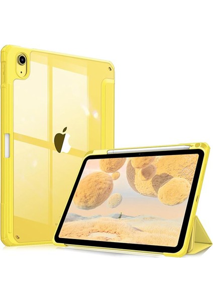 iPad A16 11. Nesil 11 Inç 2025, iPad 10. Nesil 10.9" 2022 Için Sert Şeffaf Şeffaf Kılıf Darbeye Dayanıklı Kalem Tutuculu Kılıf (Yurt Dışından)