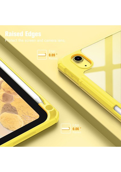 iPad A16 11. Nesil 11 Inç 2025, iPad 10. Nesil 10.9" 2022 Için Sert Şeffaf Şeffaf Kılıf Darbeye Dayanıklı Kalem Tutuculu Kılıf (Yurt Dışından) fırsatları