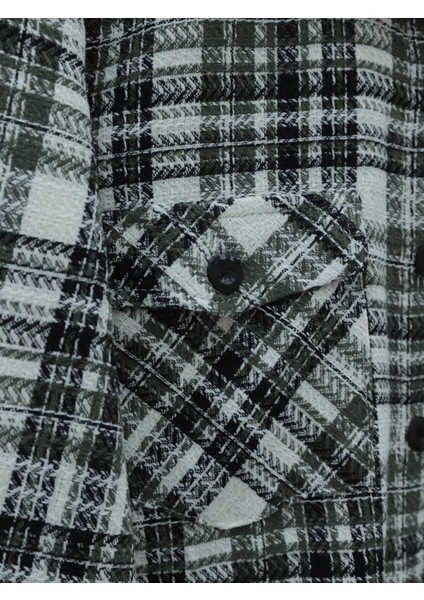 Kapaklı Cepli Tüvit Gömlek -Haki modelleri