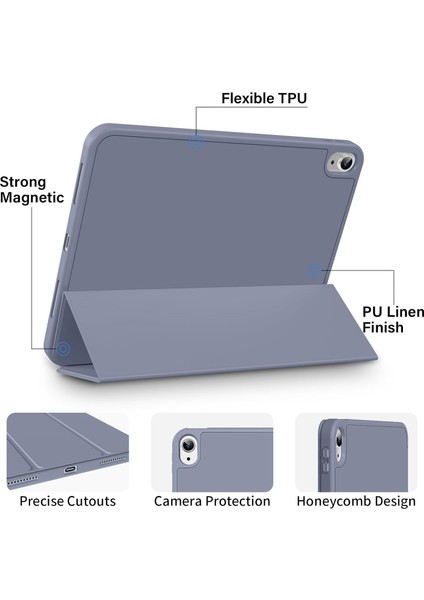 iPad A16 11. Nesil 11 Inç 2025, iPad 10. Nesil 10.9" 2022 Için S Pen Tutucu, Yumuşak Tpu Üç Katlı Stand Koruyucu Tablet Kılıfı, S Pen Şarj Desteği, Otomatik Uyandırma/uyku Modu (Yurt Dışından) fırsatları