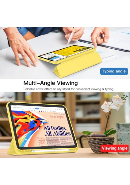 iPad A16 11. Nesil 11 Inç 2025, iPad 10. Nesil 10.9" 2022 Için S Pen Tutucu, Yumuşak Tpu Üç Katlı Stand Koruyucu Tablet Kılıfı, S Pen Şarj Desteği, Otomatik Uyandırma/uyku Modu (Yurt Dışından) modelleri