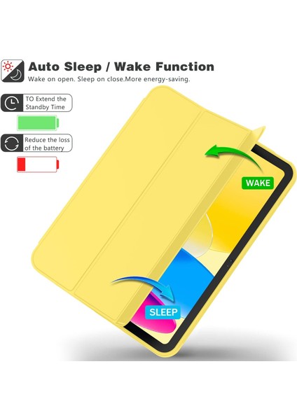 iPad A16 11. Nesil 11 Inç 2025, iPad 10. Nesil 10.9" 2022 Için S Pen Tutucu, Yumuşak Tpu Üç Katlı Stand Koruyucu Tablet Kılıfı, S Pen Şarj Desteği, Otomatik Uyandırma/uyku Modu (Yurt Dışından) fırsatları