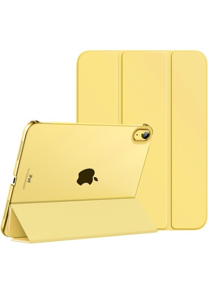 iPad A16 11. Nesil 11 Inç 2025, iPad 10. Nesil 10.9" 2022 Için Kılıf, Ince Yarı Saydam Arka Üç Katlı Folio Stand Koruyucu Tablet Kılıfı (Yurt Dışından)