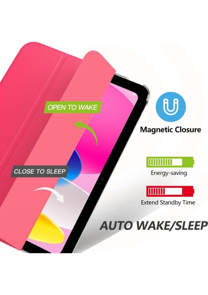 iPad Mini 7 (A17 Pro, 7. Nesil) 2024 / iPad Mini 6 (6. Nesil) 8,3 Inç Ince, Yarı Saydam Arka Üç Katlı Folio Stand Koruyucu Tablet Kılıfı (Yurt Dışından) modelleri