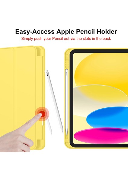 iPad A16 11. Nesil 11 Inç 2025, iPad 10. Nesil 10.9" 2022 Için S Pen Tutucu, Yumuşak Tpu Üç Katlı Stand Koruyucu Tablet Kılıfı, S Pen Şarj Desteği, Otomatik Uyandırma/uyku Modu (Yurt Dışından) indirimleri