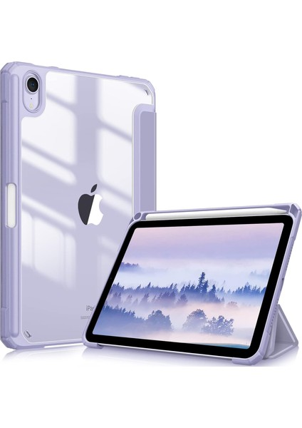 iPad Mini 7 (A17 Pro, 7. Nesil) 2024 / iPad Mini 6 (6. Nesil) 8,3 Inç Sert Şeffaf Kılıf Darbeye Dayanıklı Kalem Tutuculu Tablet Kılıfı (Yurt Dışından)