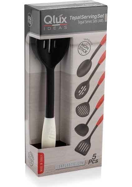 5 Li Yapışmaz Teflon Çizmez Bpa Içermez Isıya Dayanıklı Servis Seti Qlux L-00445 modelleri