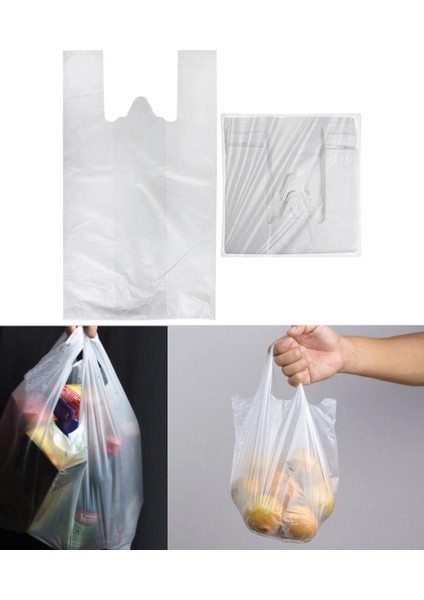 Şeffaf Atlet Poşet Orta Boy 28x50 cm 1 Paket Takriben 200 Adet modelleri