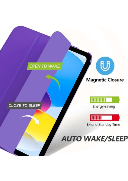 iPad A16 11. Nesil 11 Inç 2025, iPad 10. Nesil 10.9" 2022 Için Kılıf, Ince Yarı Saydam Arka Üç Katlı Folio Stand Koruyucu Tablet Kılıfı (Yurt Dışından) modelleri