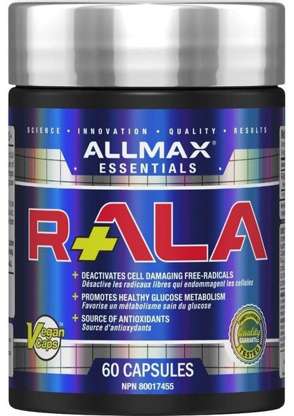 R+Ala 150 Mg R-Alpha Lipoic Acid Yielding 125 Mg Of Active R (+) Ala Isomer R+Alfa Lipoik Asit