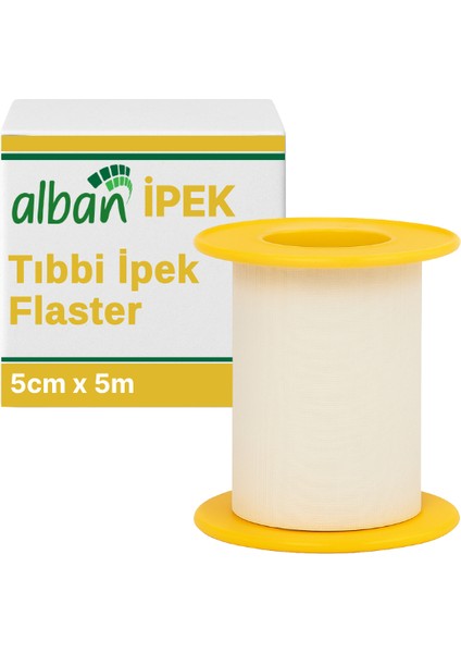 Tıbbi İpek Bant 5cm x 5m, Medikal Sabitleme Flasteri