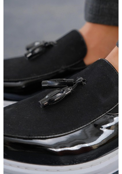 MN002 - Rbt Loafer Verniciata Erkek Ayakkabı Sıyah fiyatları