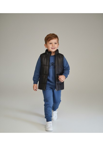 2 Iplik Yelekli Erkek Çocuk 3'lü Takım