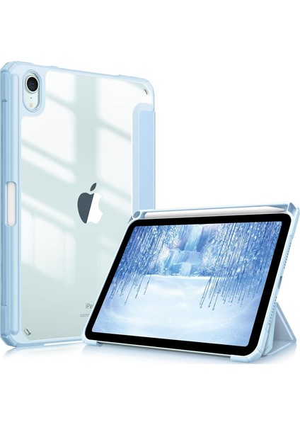 iPad Mini 7 (A17 Pro, 7. Nesil) 2024 / iPad Mini 6 (6. Nesil) 8,3 Inç Sert Şeffaf Kılıf Darbeye Dayanıklı Kalem Tutuculu Tablet Kılıfı (Yurt Dışından)