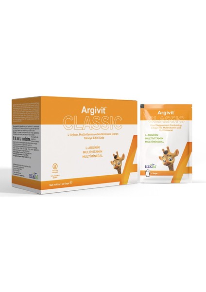 Classic 30'lu Şase, L-Arjinin, Multivitamin ve Multimineral Içeren Takviye Edici Gıda fiyatları