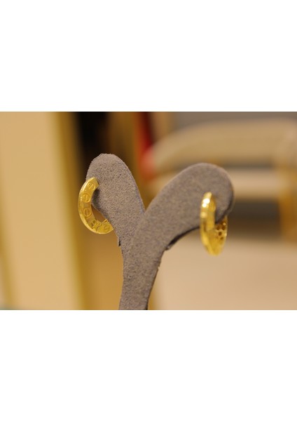 14 Ayar Altın 3,45 gr Halka Küpe modelleri