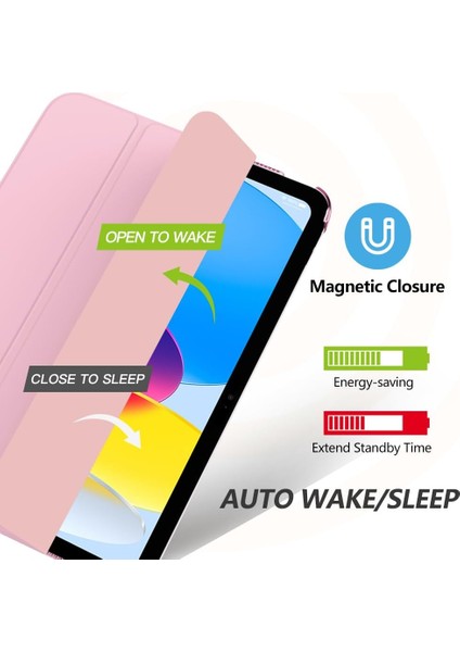 iPad Mini 7 (A17 Pro, 7. Nesil) 2024 / iPad Mini 6 (6. Nesil) 8,3 Inç Ince, Yarı Saydam Arka Üç Katlı Folio Stand Koruyucu Tablet Kılıfı (Yurt Dışından) modelleri