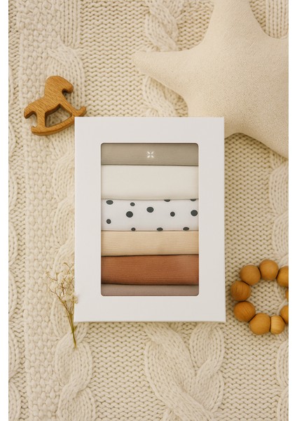 Özel Seri 7'li %100 Pamuklu Bebek Ağız Silme Mendili Bebek Mendili modelleri