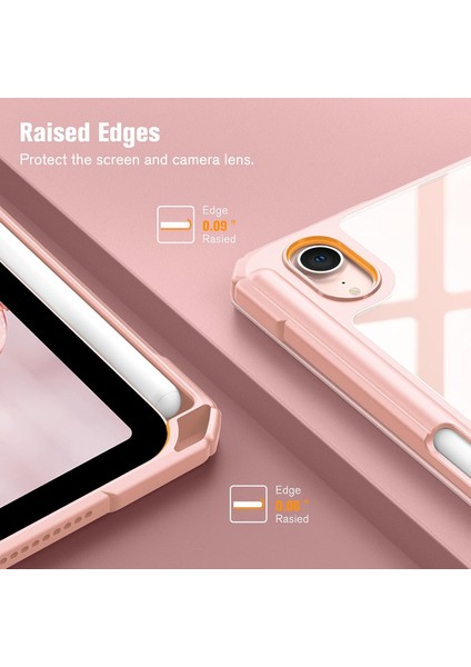 iPad Mini 7 (A17 Pro, 7. Nesil) 2024 / iPad Mini 6 (6. Nesil) 8,3 Inç Sert Şeffaf Kılıf Darbeye Dayanıklı Kalem Tutuculu Tablet Kılıfı (Yurt Dışından) indirimleri