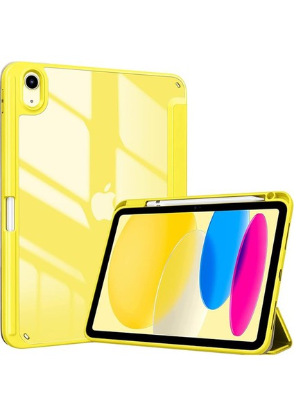 iPad Mini 7 (A17 Pro, 7. Nesil) 2024 / iPad Mini 6 (6. Nesil) 8,3 Inç Hibrit Ince Şeffaf Kılıf Darbeye Dayanıklı Kalem Tutucu ile Tablet Kılıfı (Yurt Dışından)