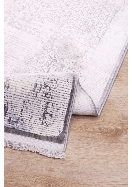 Apex Serenity 7871 Gri Modern Antibakteriyel Viskon Halı – Yumuşak Dokulu, Düz Saçaklı, Salon Halısı modelleri