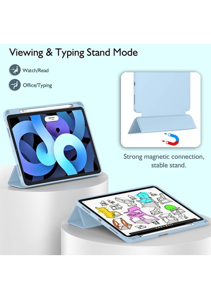 iPad A16 11. Nesil 11 Inç 2025, iPad 10. Nesil 10.9" 2022 Için S Pen Tutucu, Yumuşak Tpu Üç Katlı Stand Koruyucu Tablet Kılıfı, S Pen Şarj Desteği, Otomatik Uyandırma/uyku Modu (Yurt Dışından) indirimleri