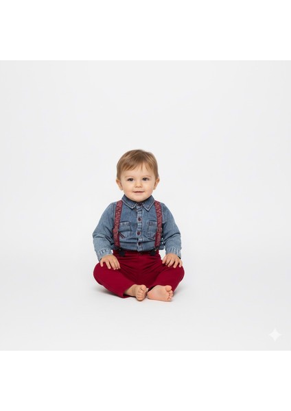 Jeans Gömlek Gabardin Pantolon Erkek Bebek Takımı M00774 fiyatları