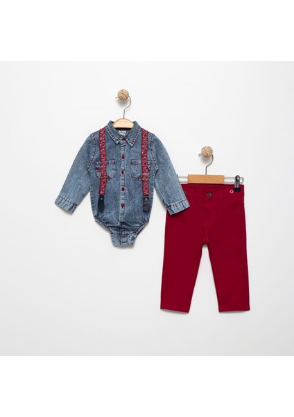 Jeans Gömlek Gabardin Pantolon Erkek Bebek Takımı M00774 indirimleri
