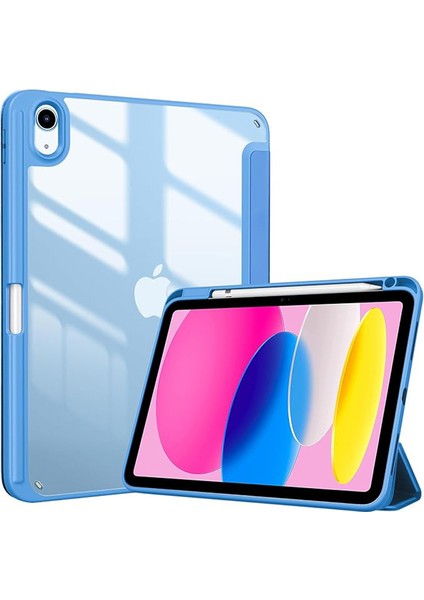 iPad Mini 7 (A17 Pro, 7. Nesil) 2024 / iPad Mini 6 (6. Nesil) 8,3 Inç Hibrit Ince Şeffaf Kılıf Darbeye Dayanıklı Kalem Tutucu ile Tablet Kılıfı (Yurt Dışından)