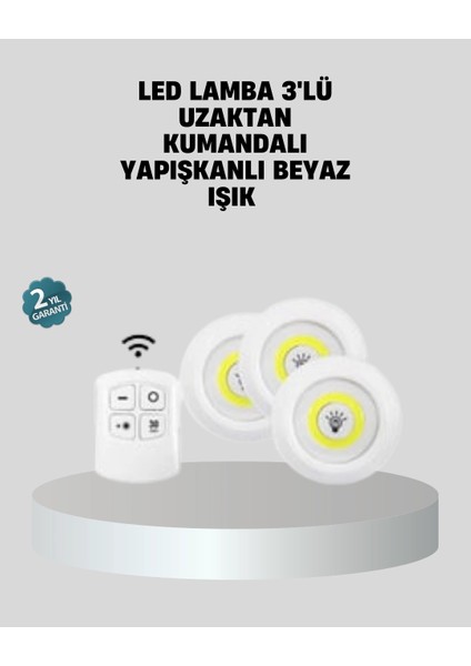 Bfs Uzaktan Kumandalı 3’lü Ayarlanabilir Spot LED Işık Seti
