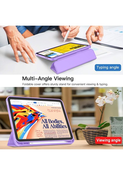 iPad A16 11. Nesil 11 Inç 2025, iPad 10. Nesil 10.9" 2022 Için S Pen Tutucu, Yumuşak Tpu Üç Katlı Stand Koruyucu Tablet Kılıfı, S Pen Şarj Desteği, Otomatik Uyandırma/uyku Modu (Yurt Dışından) modelleri