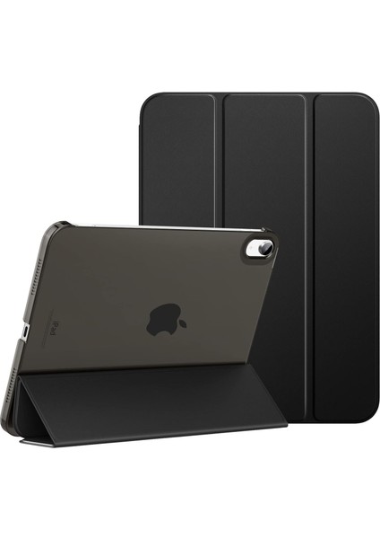 iPad Mini 7 (A17 Pro, 7. Nesil) 2024 / iPad Mini 6 (6. Nesil) 8,3 Inç Ince, Yarı Saydam Arka Üç Katlı Folio Stand Koruyucu Tablet Kılıfı (Yurt Dışından)