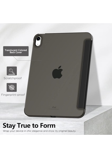 iPad Mini 7 (A17 Pro, 7. Nesil) 2024 / iPad Mini 6 (6. Nesil) 8,3 Inç Ince, Yarı Saydam Arka Üç Katlı Folio Stand Koruyucu Tablet Kılıfı (Yurt Dışından) indirimleri