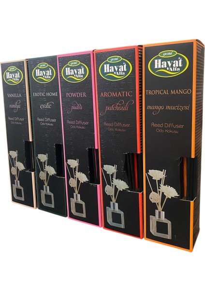 Bambu Oda Kokusu 100 ml Çubuklu 5 Çeşit modelleri